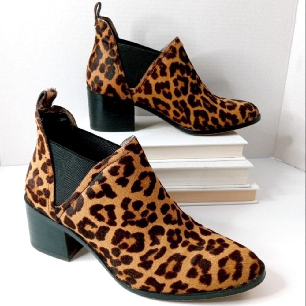 1. State Leopard Print Calf Hair Booties (7M)